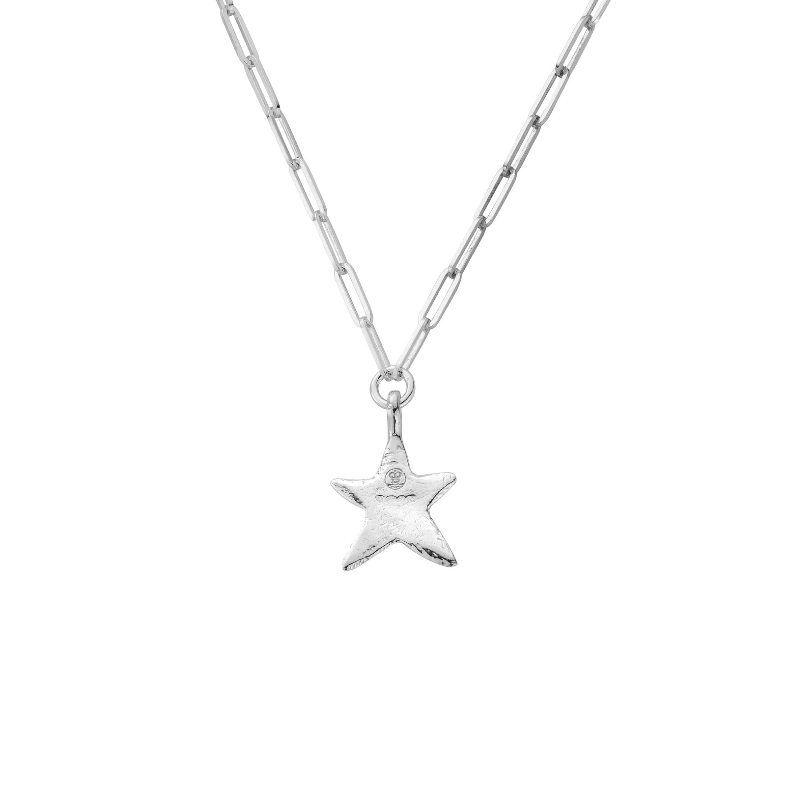 Silver Midi Star Trace Chain Necklace