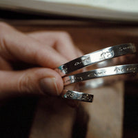 Silver Full Signature Bangle With Handwriting