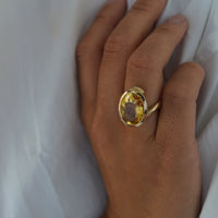 SOLANA Gold Citrine Ring