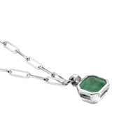 OLOMANA Silver Emerald Trace Chain Necklace