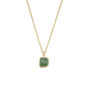 ALAMEDA Gold Emerald Necklace