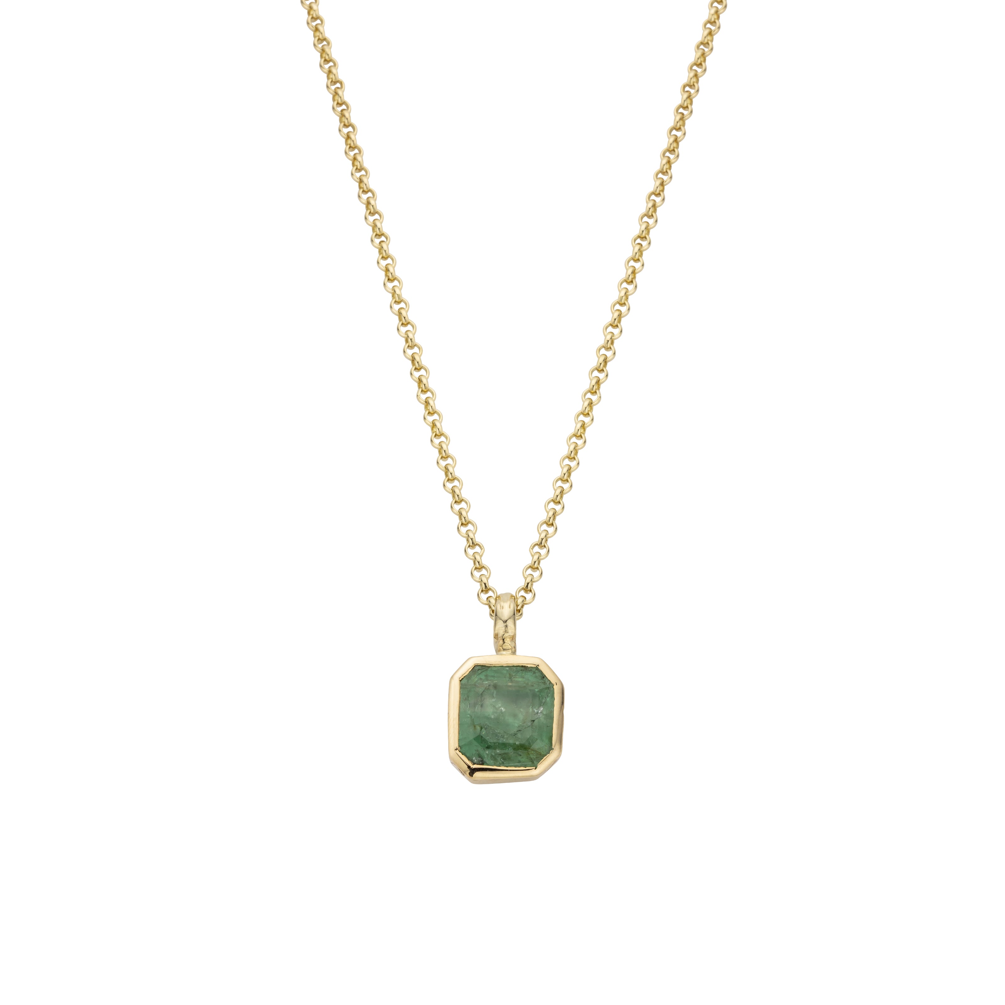 ALAMEDA Gold Emerald Necklace
