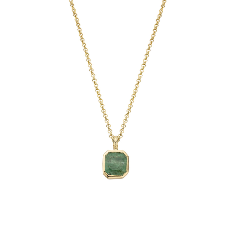 ALAMEDA Gold Emerald Necklace