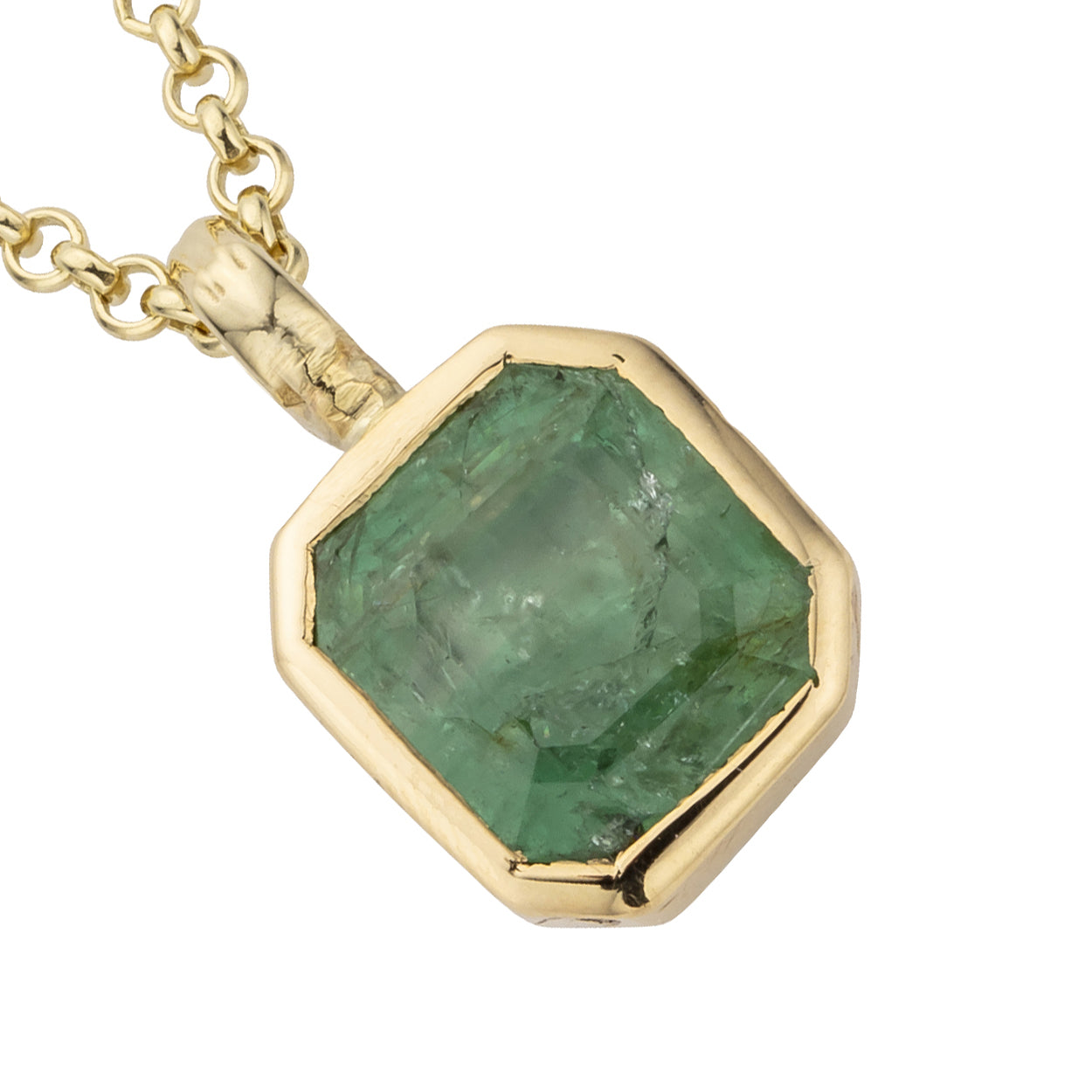 ALAMEDA Gold Emerald Necklace