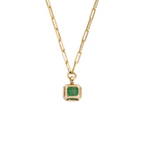 ALEXIS Gold Emerald Trace Chain Necklace