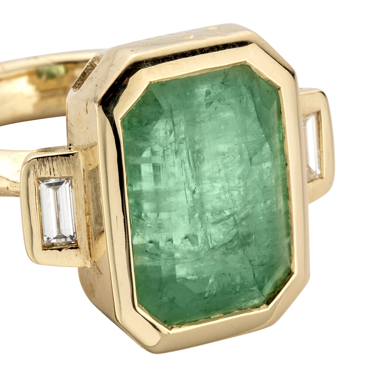 ALINA Gold Emerald & Diamond Ring