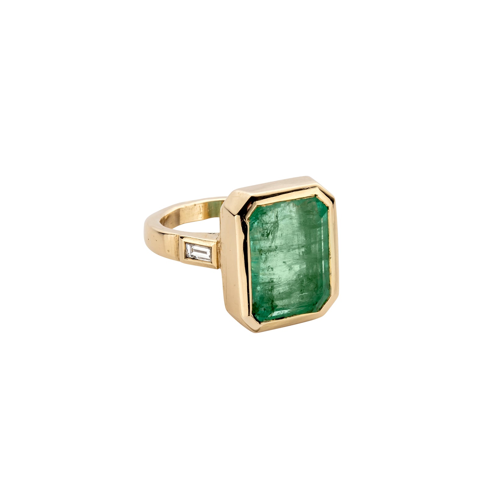 ANASTASIA Gold Emerald & Diamond Ring