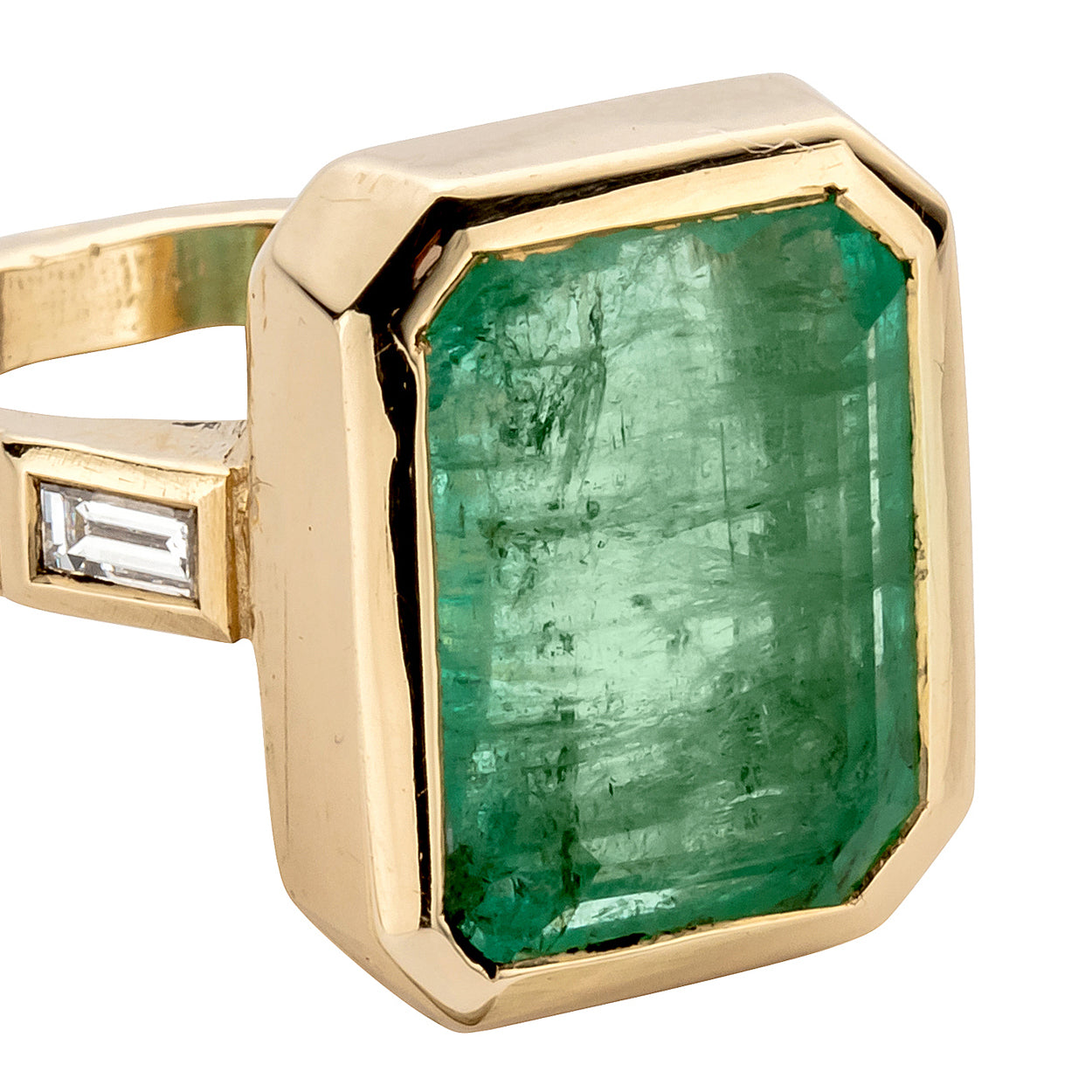 ANASTASIA Gold Emerald & Diamond Ring