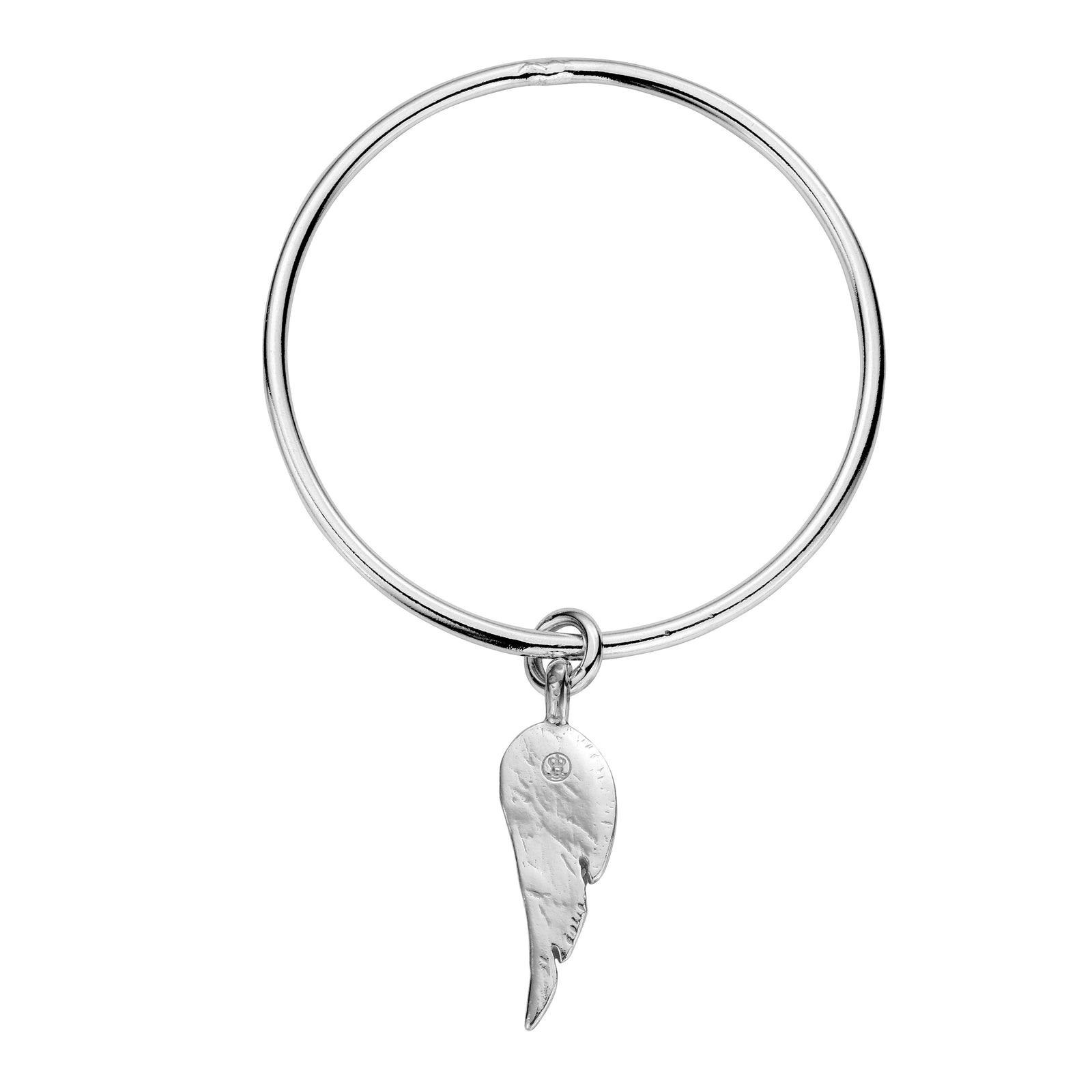 Silver Maxi Angel Wing Bangle