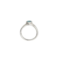 Silver Blue Topaz Baby Stone Ring