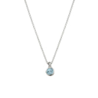 Silver Aquamarine Baby Treasure Necklace