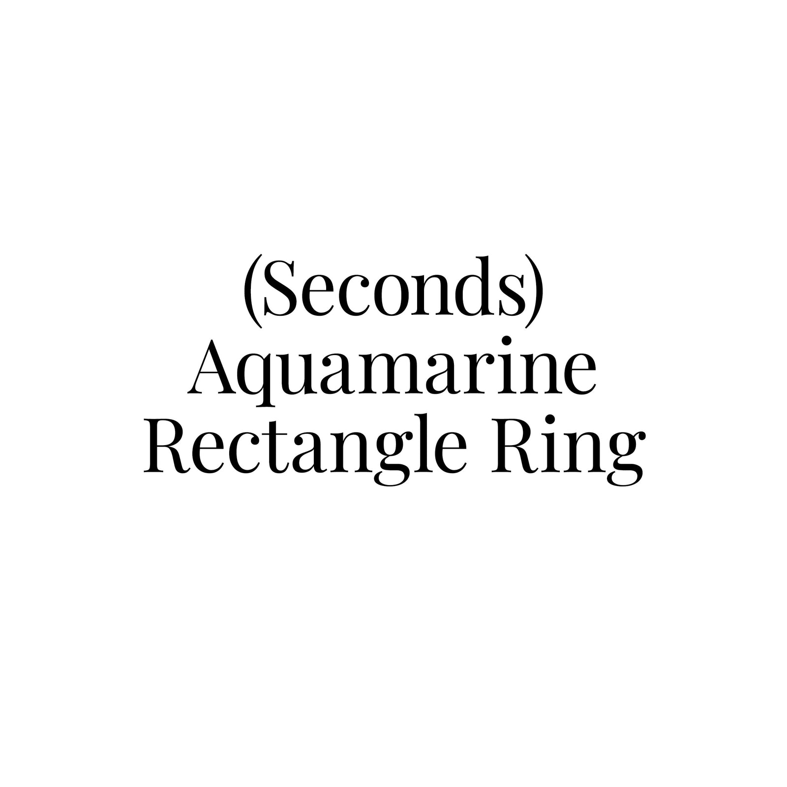 Silver Aquamarine Rectangle Ring