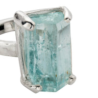 AURA Gold Aquamarine Claw Ring