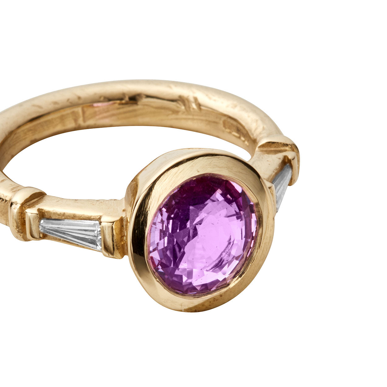 AZALEA Gold Pink Sapphire & Diamond Ring