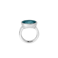 AZORA Silver Aquamarine Ring