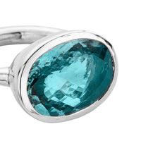 AZORA Silver Aquamarine Ring