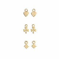 Gold Tiny Cupid Hoop Earrings
