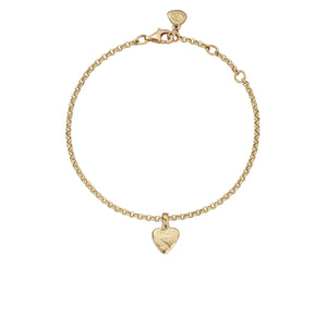 Gold Baby Heart Chain Bracelet