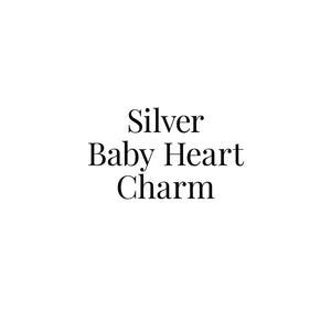 Silver Baby Heart Charm