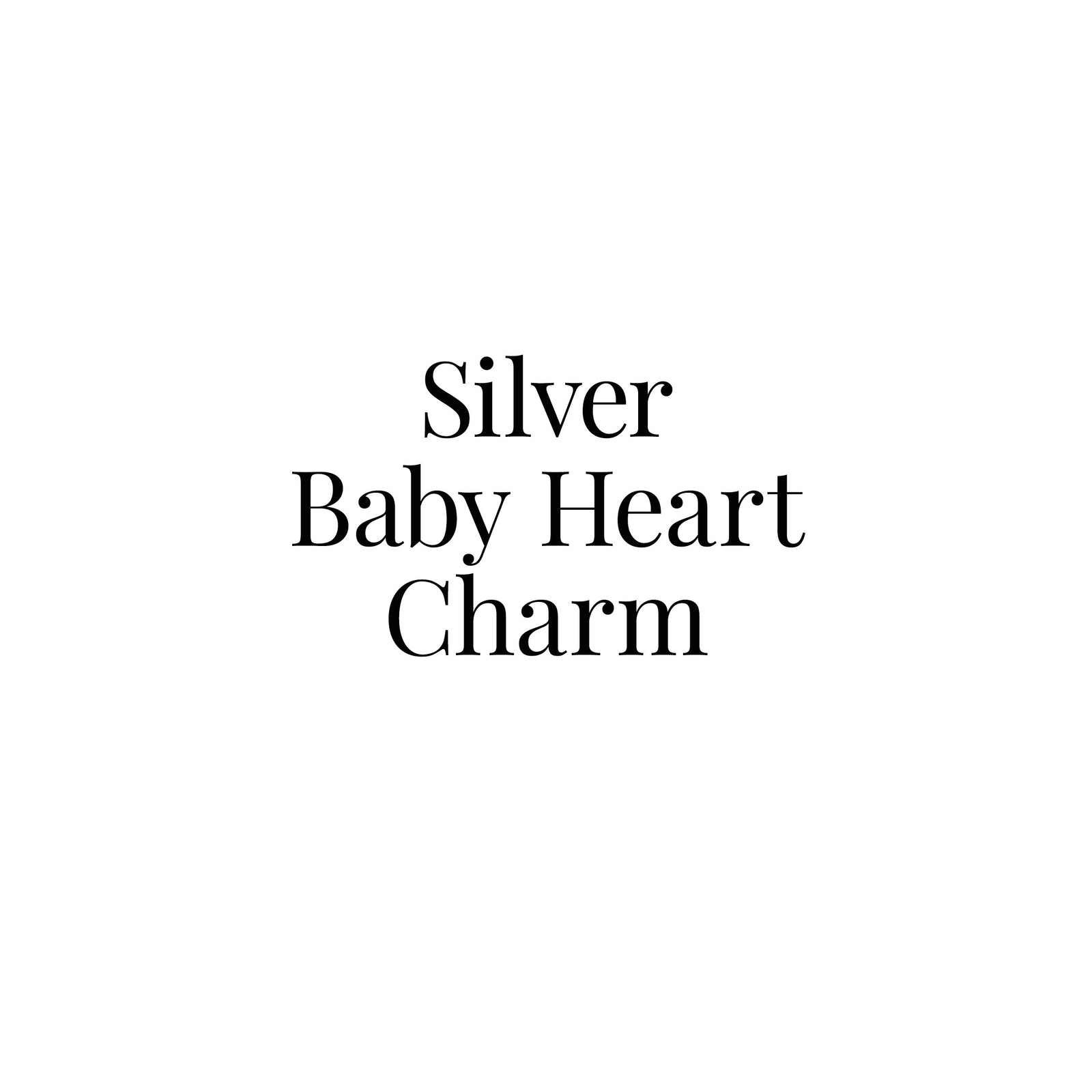 Silver Baby Heart Charm