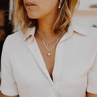 Silver & Gold Baby North Star Necklace