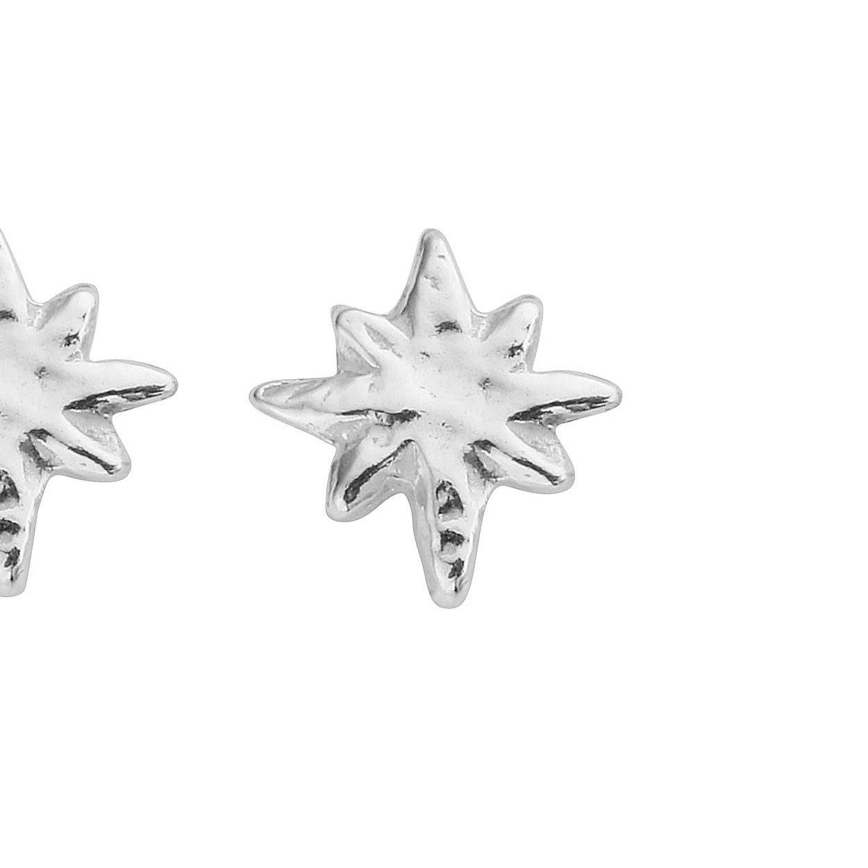Silver Baby North Star Single Stud Earring