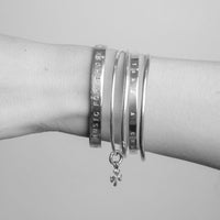 Silver Baby Shamrock Bangle