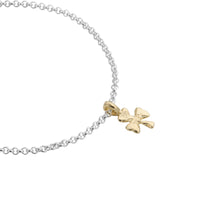 Silver & Gold Baby Shamrock Chain Bracelet