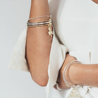 Gold Baby Shamrock Bangle
