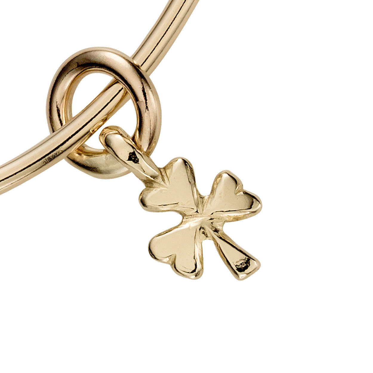 Gold Baby Shamrock Bangle