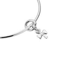 Silver Baby Shamrock Bangle