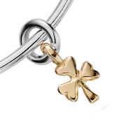 Silver & Gold Baby Shamrock Bangle