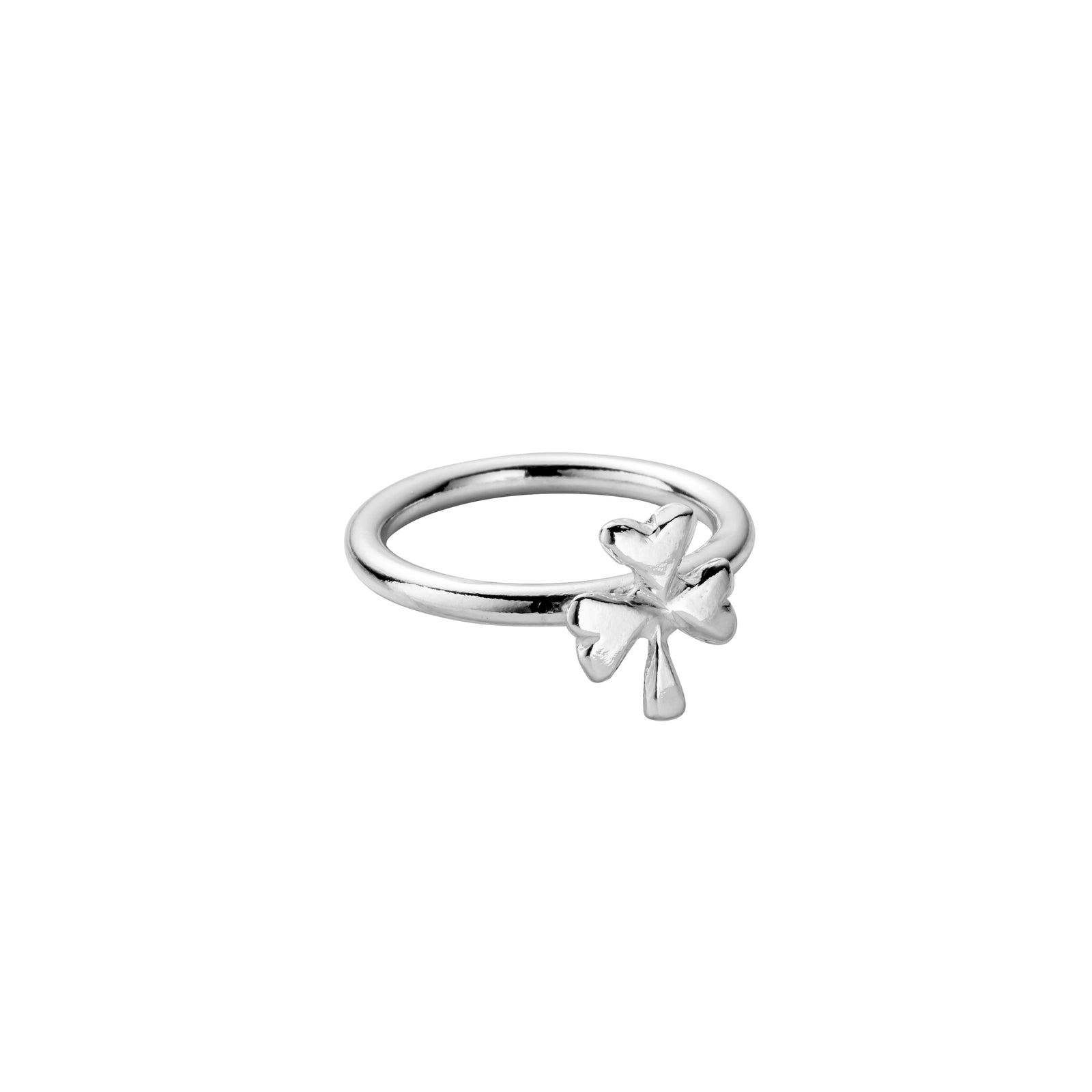 Silver Love Struck Baby Shamrock Ring
