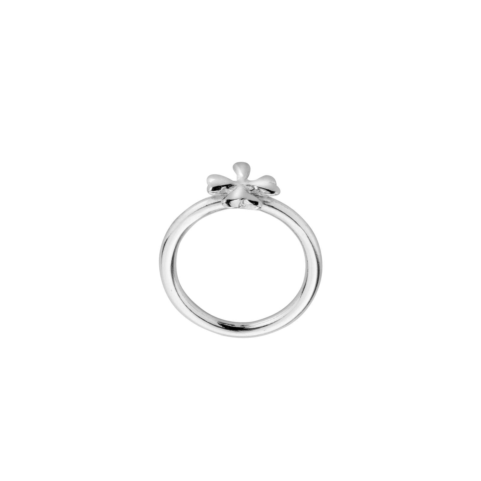 Silver Love Struck Baby Shamrock Ring