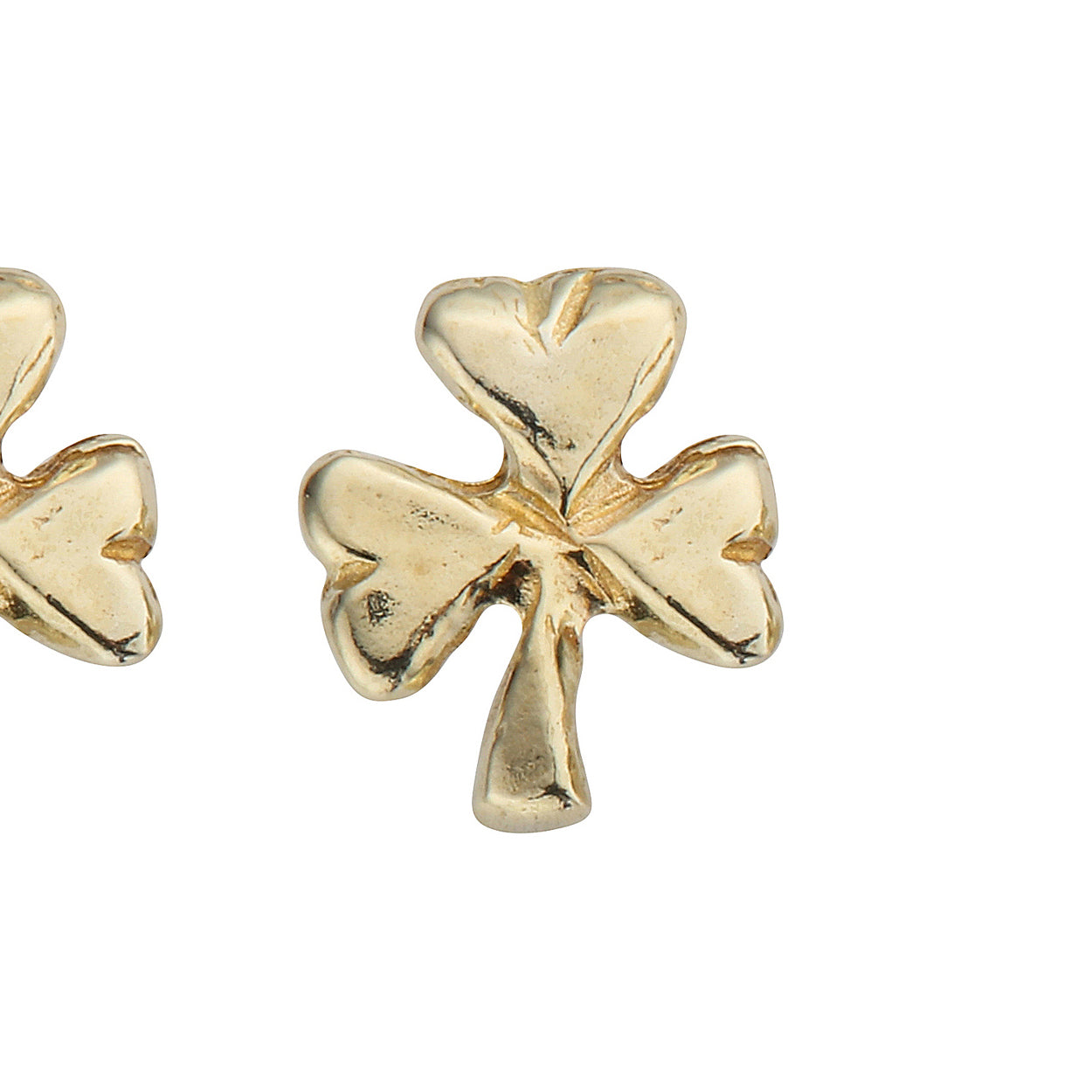 Gold Baby Shamrock Single Stud Earring