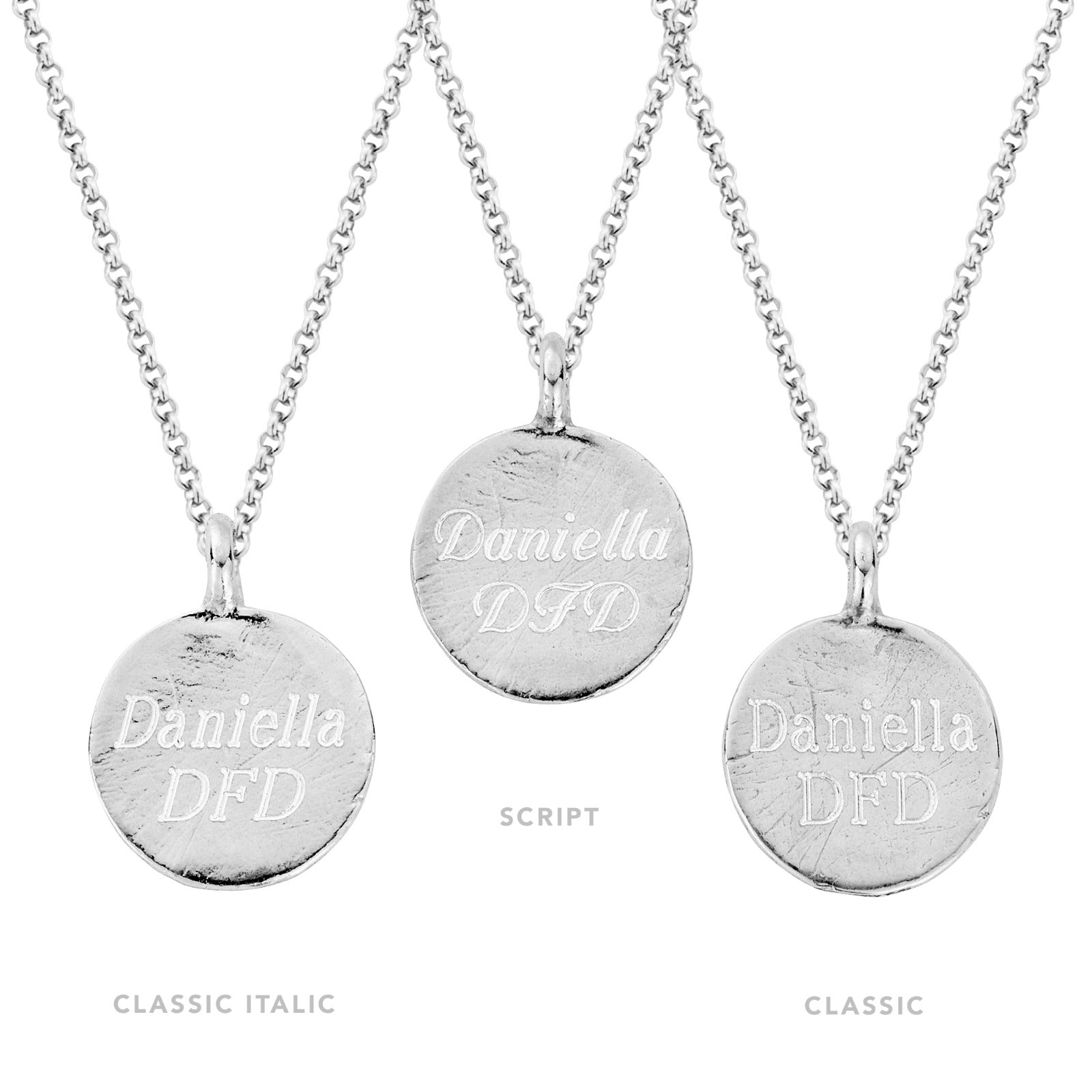 Silver Large Moon Necklace