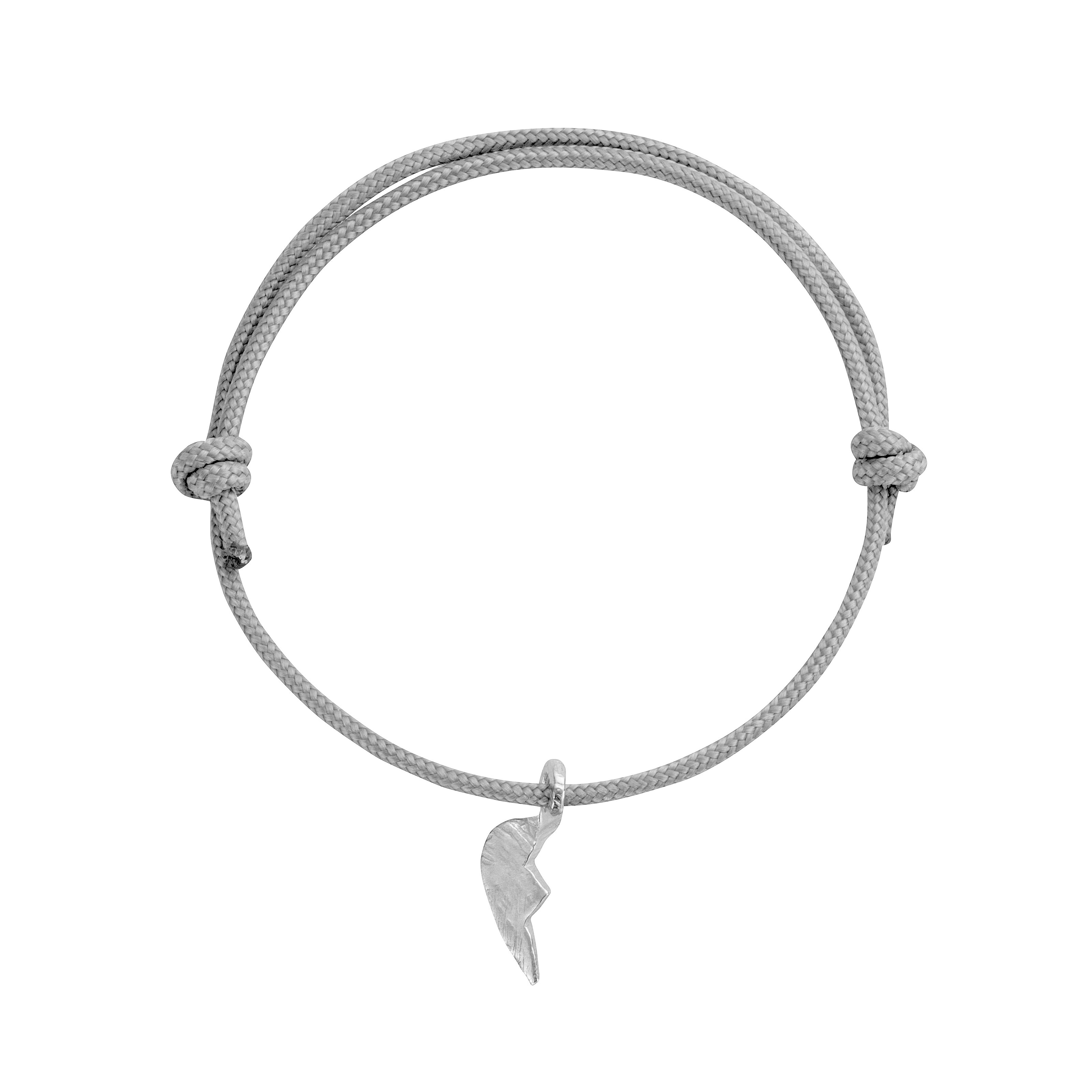 Silver Mini Best Friend Split Heart Sailing Rope