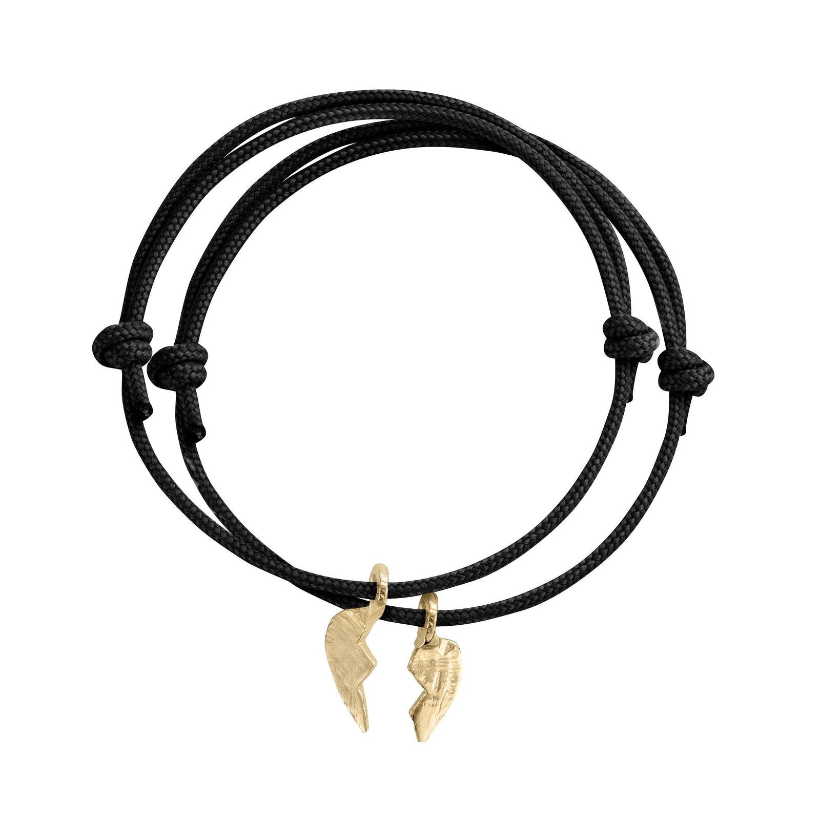 Gold Mini Best Friend Split Heart Sailing Rope