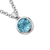 Silver Blue Topaz Baby Treasure Necklace