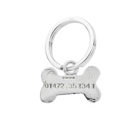 Silver Bone Dog Tag