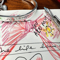 Silver Large Moon Necklace With Handwriting