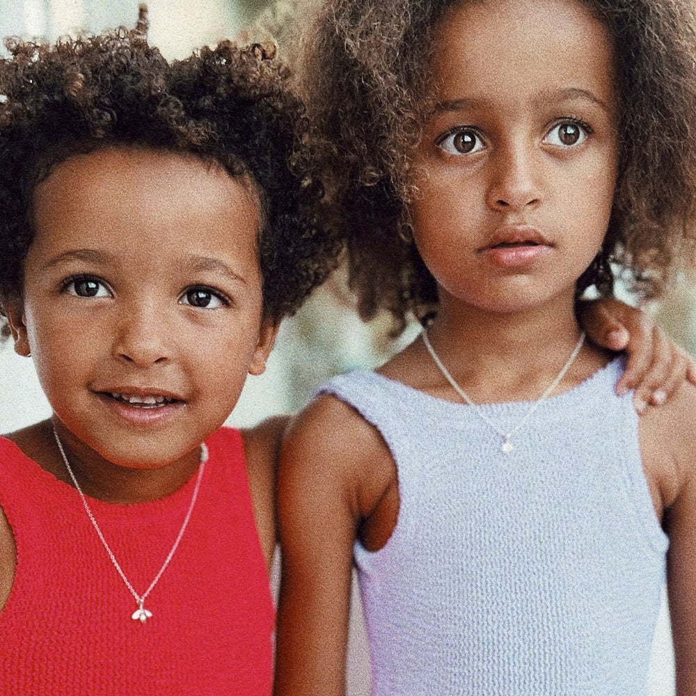 Children's Silver Baby North Star Necklace