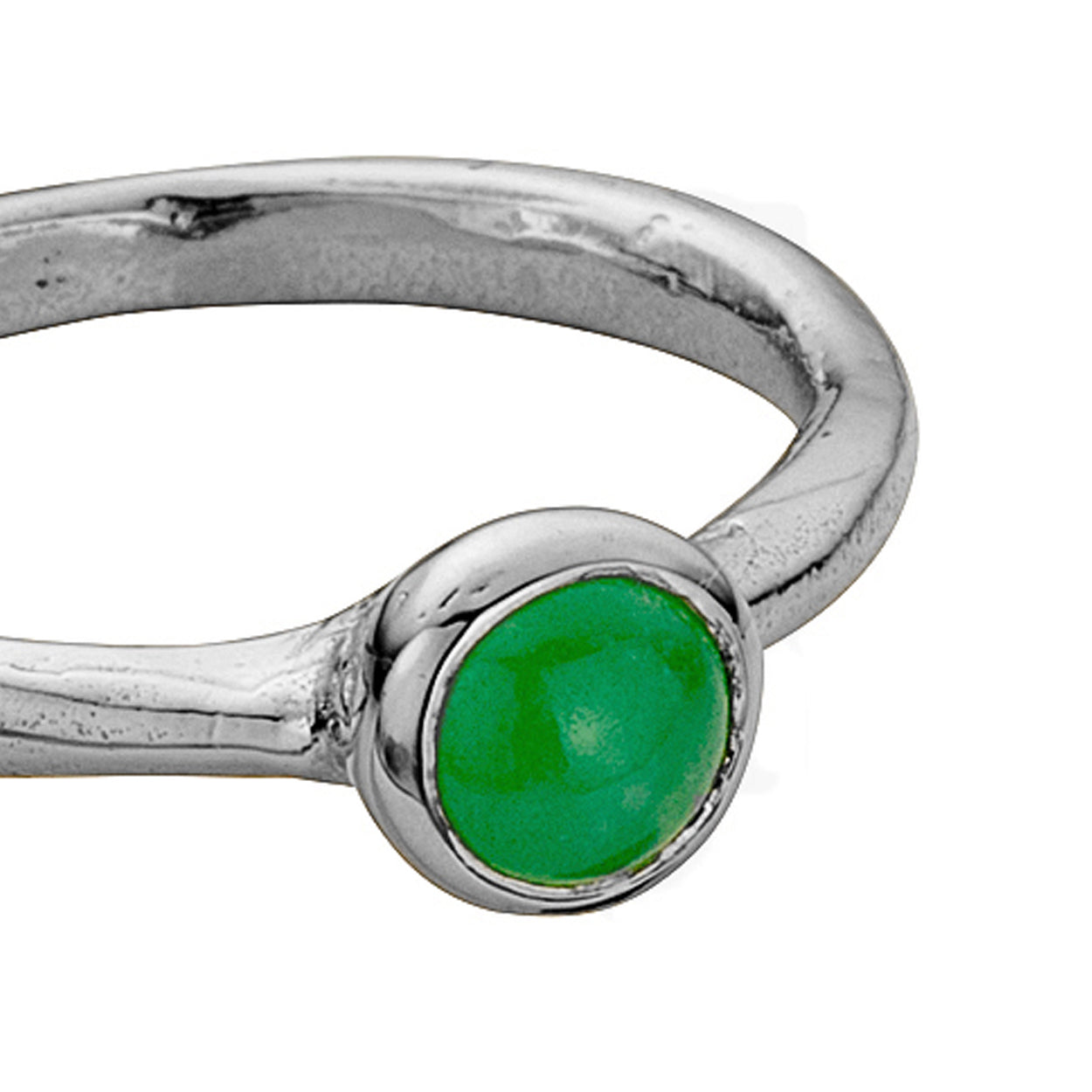 Silver Chrysoprase Baby Stone Ring