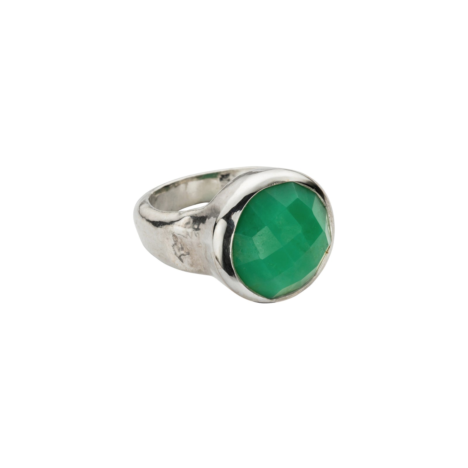 Silver Chrysoprase Mood Ring