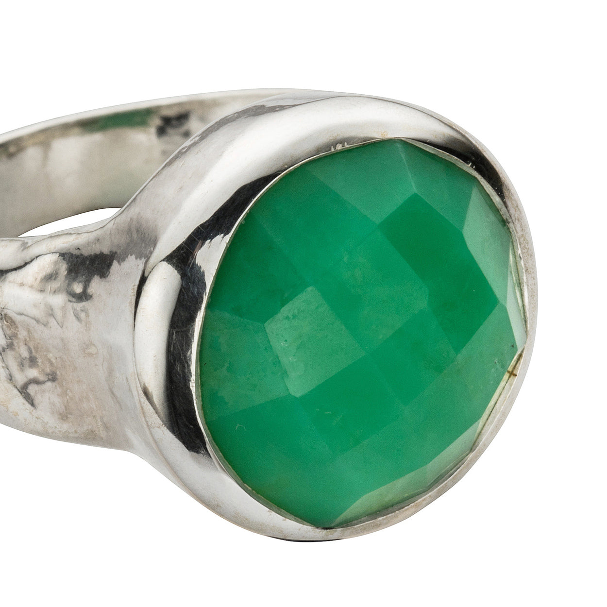 Silver Chrysoprase Mood Ring