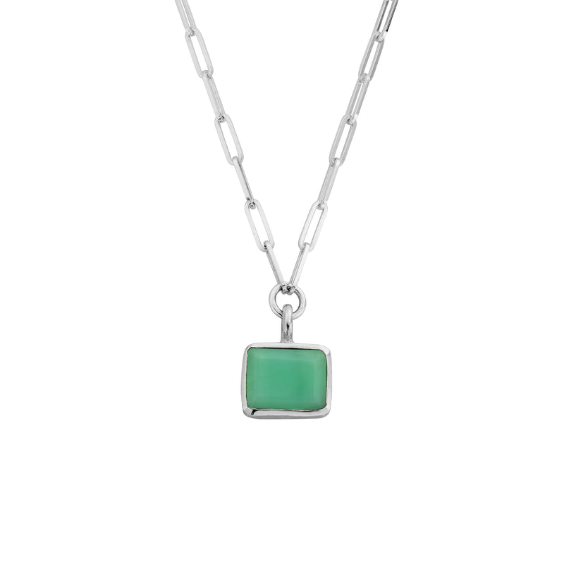 Portofino Chrysoprase Trace Chain Necklace