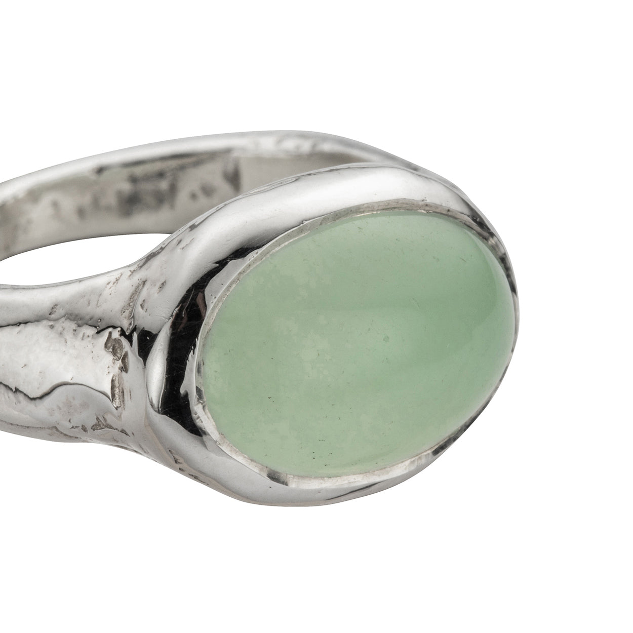 Silver Chrysoprase Treasure Ring