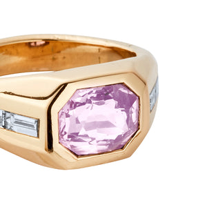 CIELO ROSA Gold Pink Sapphire & Diamond Ring