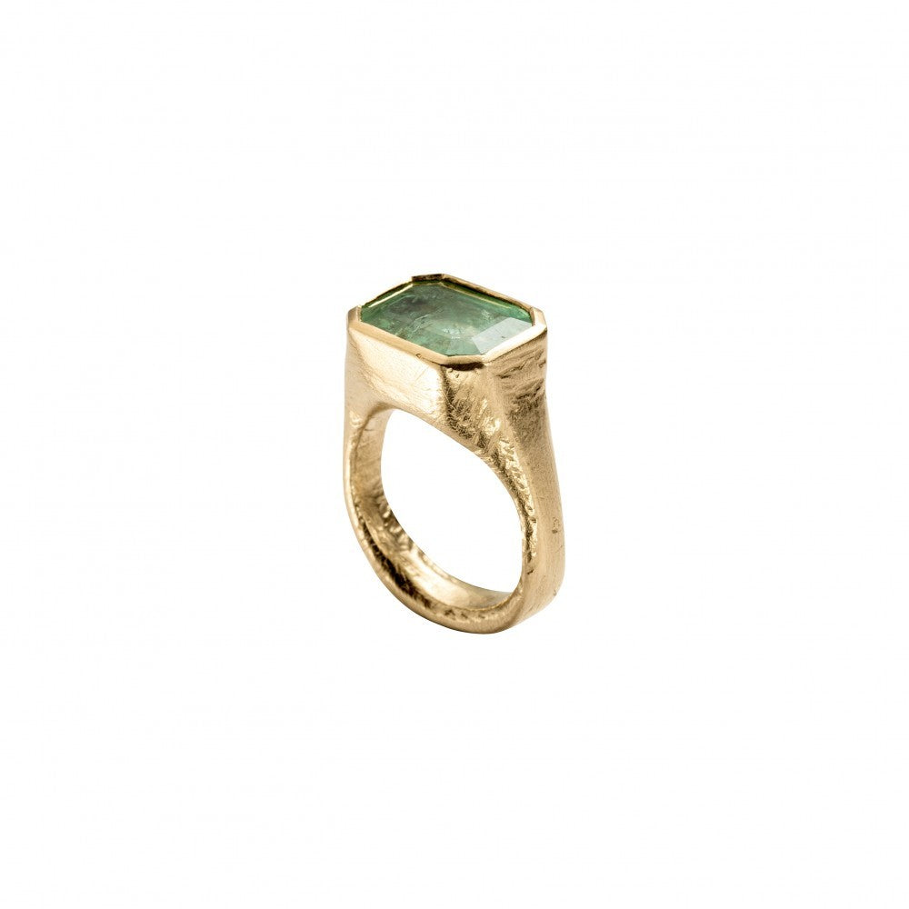 AEGEUS Gold Emerald Ring