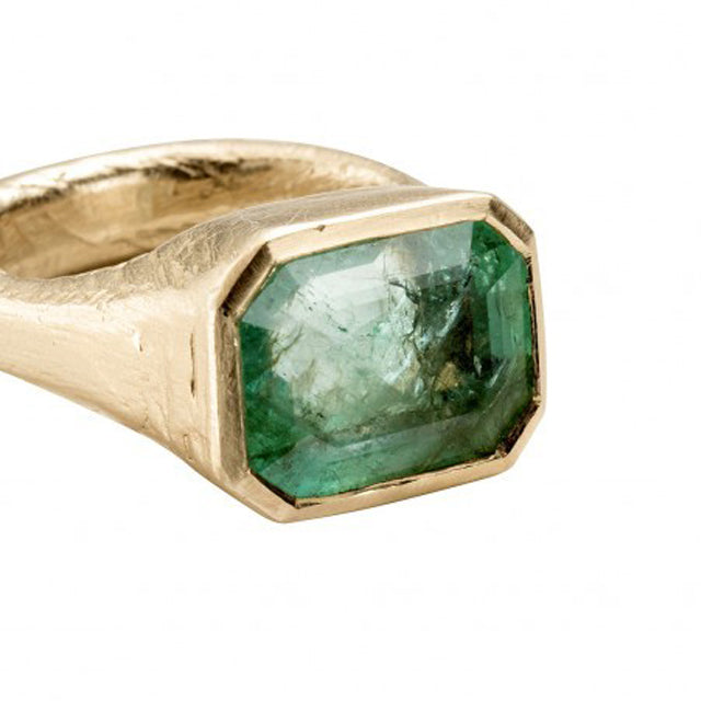 AEGEUS Gold Emerald Ring